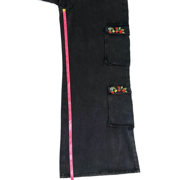 Dolls Kill x Strawberry Shortcake ‘Patched With Love’ Baggy Cargo Pants Size S - Picture 14 of 15